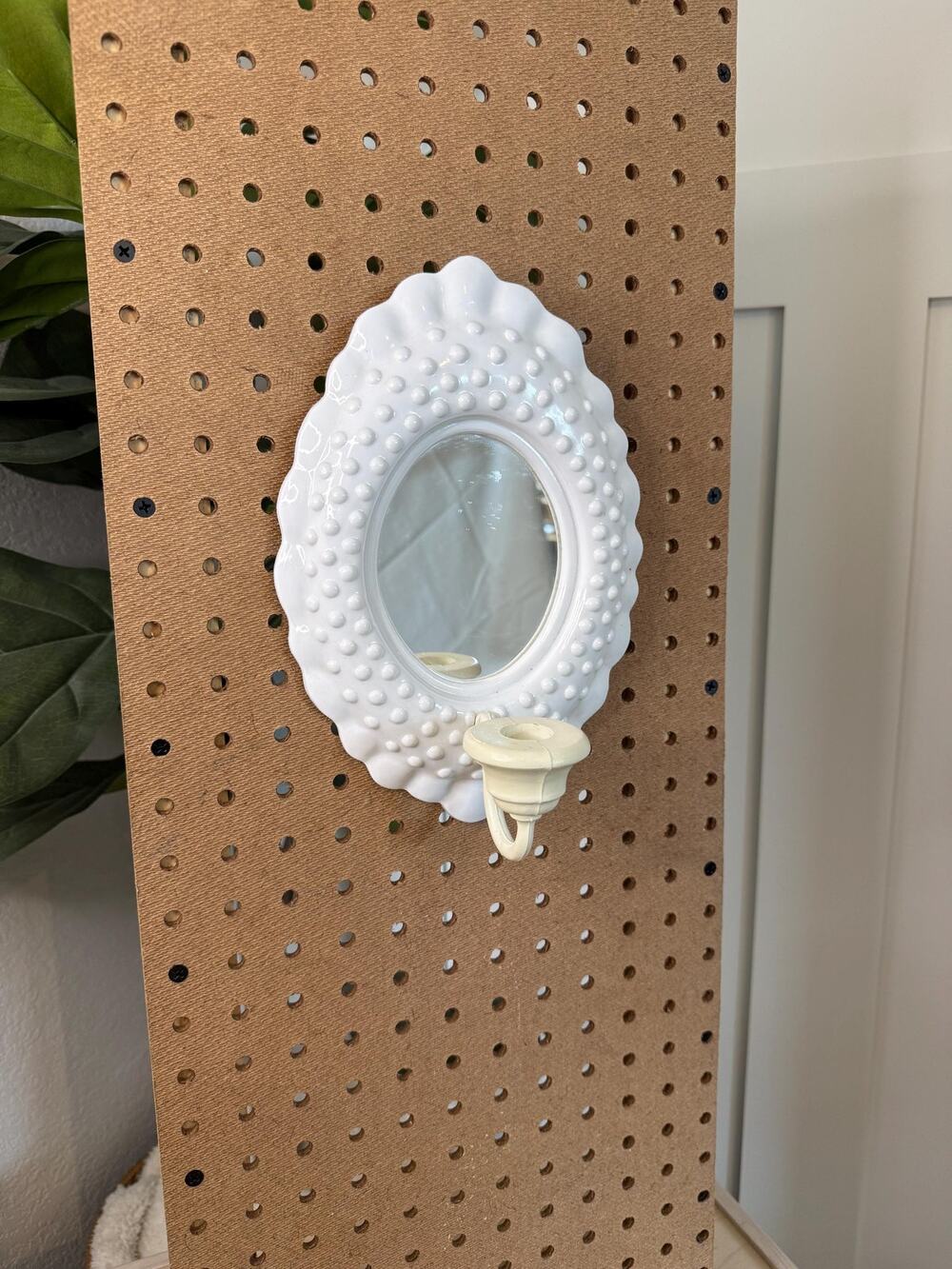 Vintage Burwood Hobnail Mirrored Wall Sconce